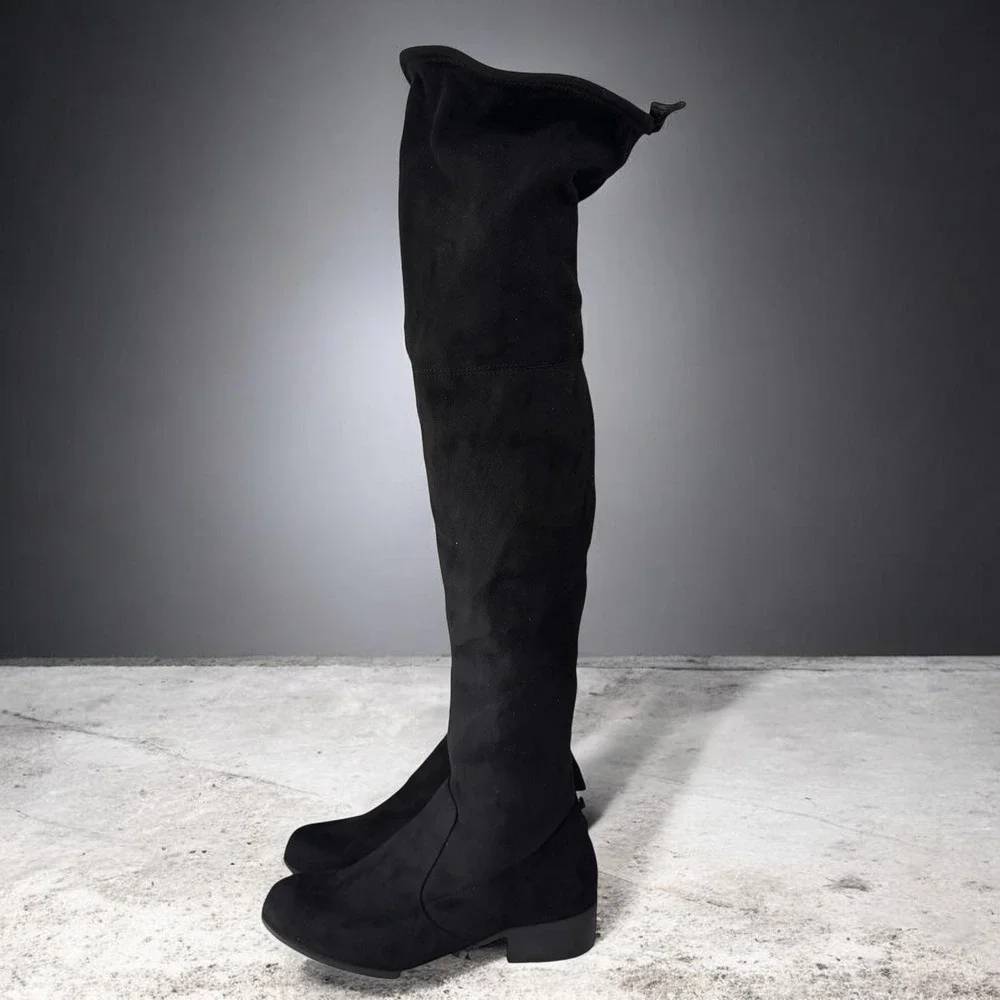 Andrea By Charles David‎ Black Suede Over The Knee Boots 5M Fall Winter Chic